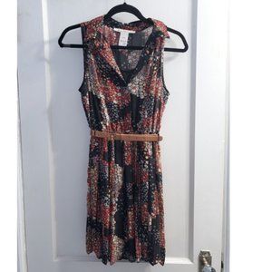 5/$15 SALE! American Rag Belted Floral Sleeveless Shirt Dress